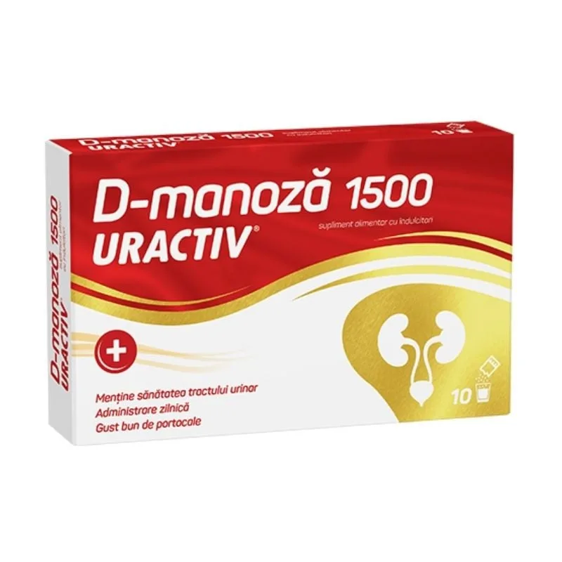Uractiv D-Manoza 1500mg, 10 plicuri TERAPIA SA — preț și oferte