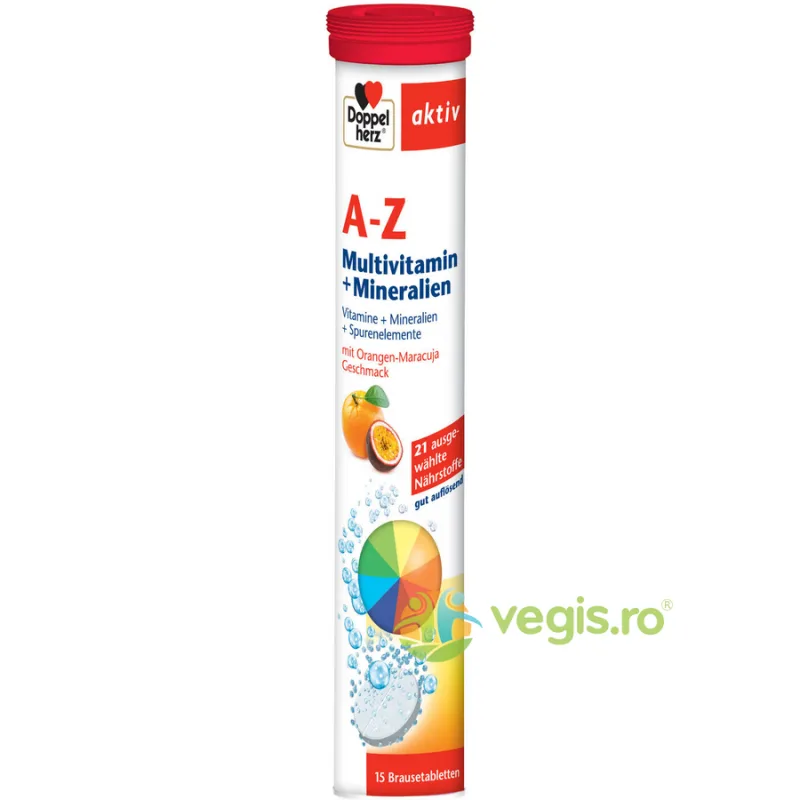 A-Z Multivitamine + Minerale Aktiv 15cpr efervescente DOPPELHERZ — preț și oferte