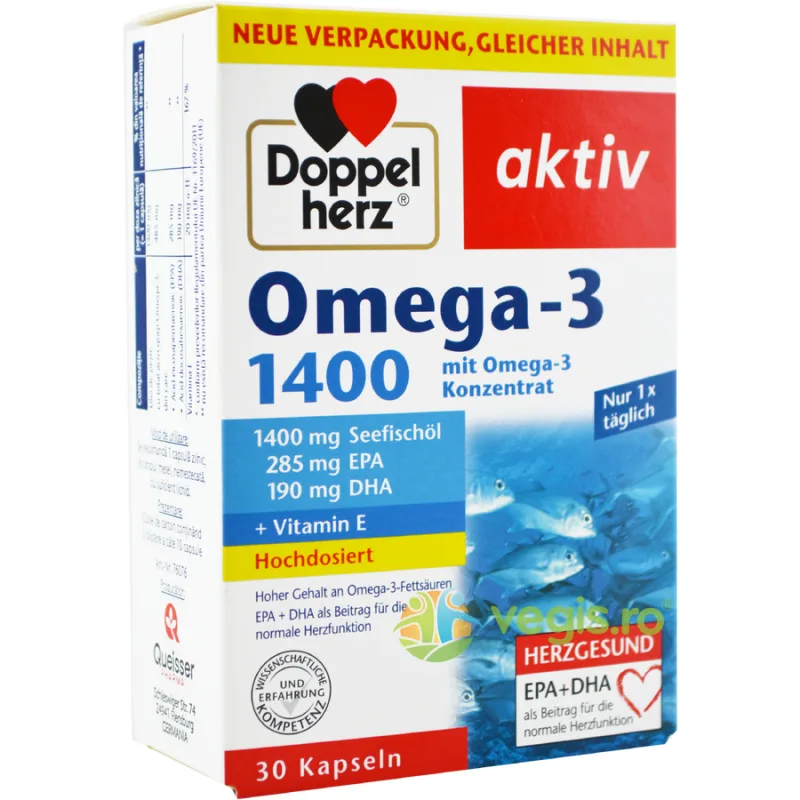 Omega 3 1400mg Aktiv 30cps DOPPELHERZ — preț și oferte