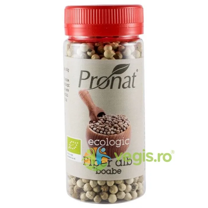 Piper Alb Boabe Ecologic/Bio 60g PRONAT — preț și oferte