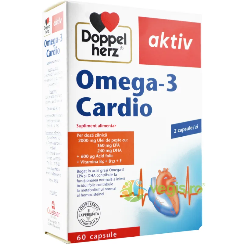 Omega-3 Cardio Aktiv 60cps DOPPELHERZ — preț și oferte