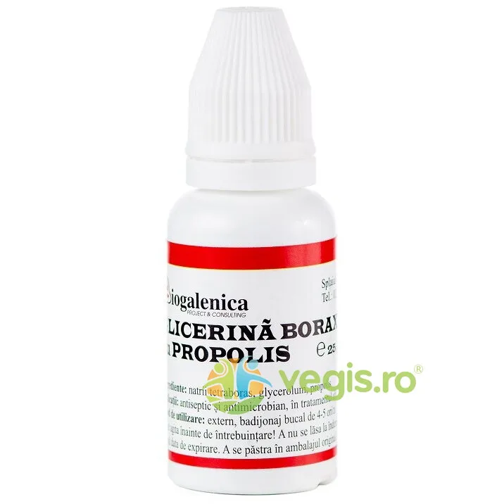Glicerina Boraxata 10% cu Propolis 25g Biogalenica — preț și oferte