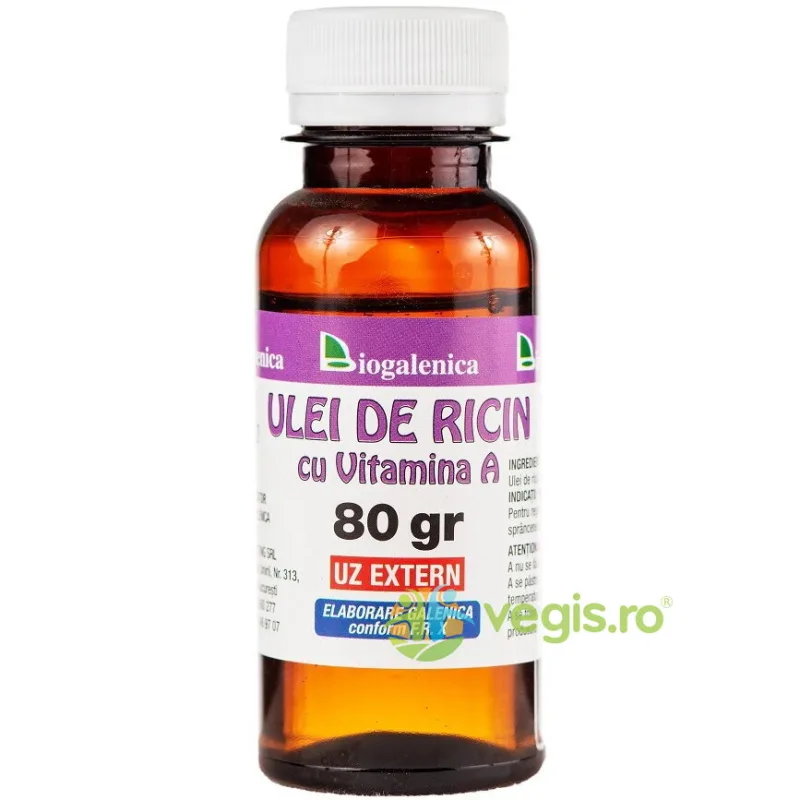 Ulei de Ricin cu Vitamina A 80g Biogalenica — preț și oferte