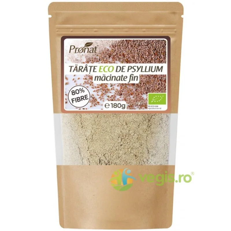 Tarate (Fibre) de Psyllium Macinate Fin Ecologice/Bio 180g PRONAT — preț și oferte