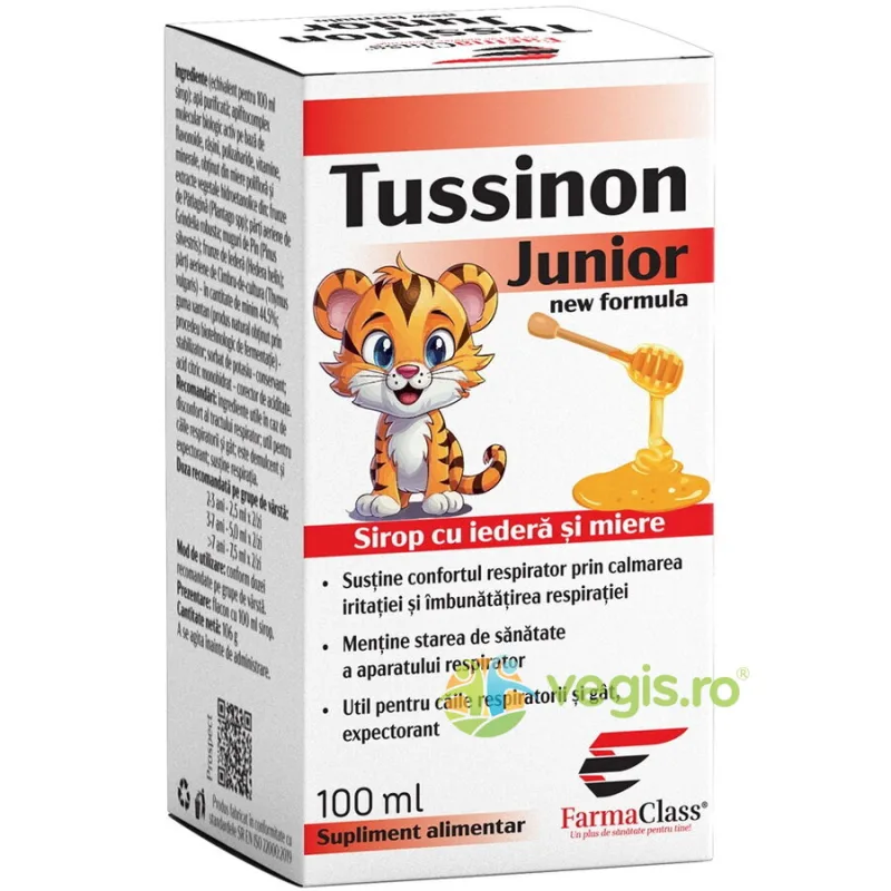Tussinon Junior Sirop cu Iedera si Miere 100ml Farmaclass — preț și oferte