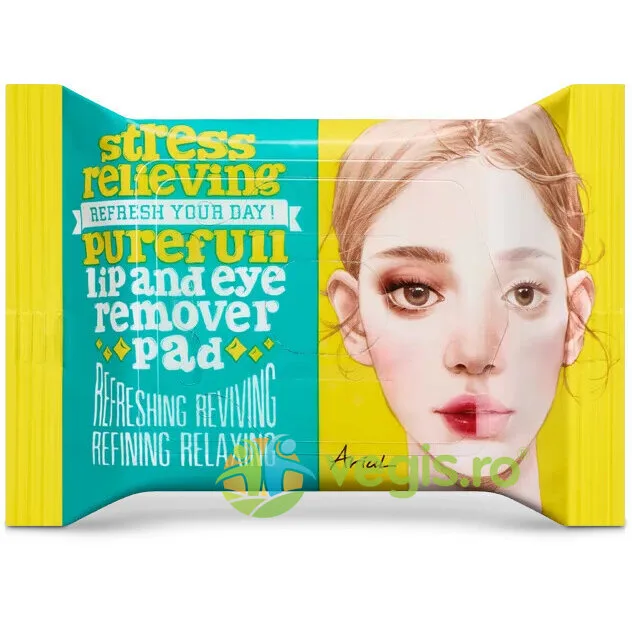 Dischete Demachiante pentru Buze si Ochi Stress Relieving Purefull 30buc ARIUL — preț și oferte
