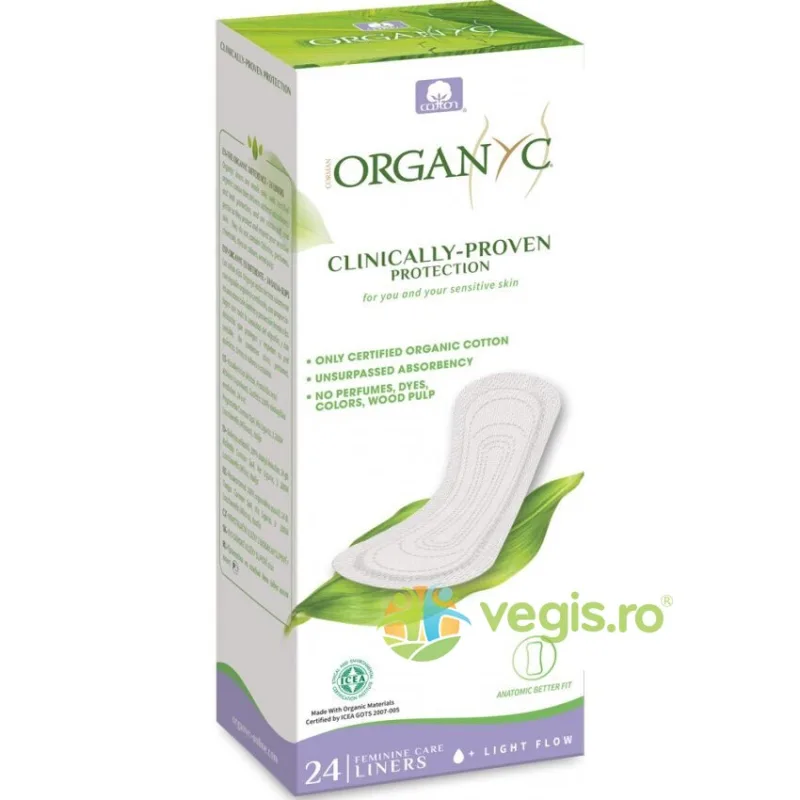 Absorbante Zilnice din Bumbac Organic 24buc ORGANYC — preț și oferte