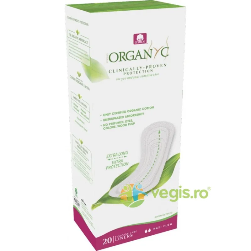 Absorbante Zilnice Maxi din Bumbac Organic 20buc ORGANYC — preț și oferte