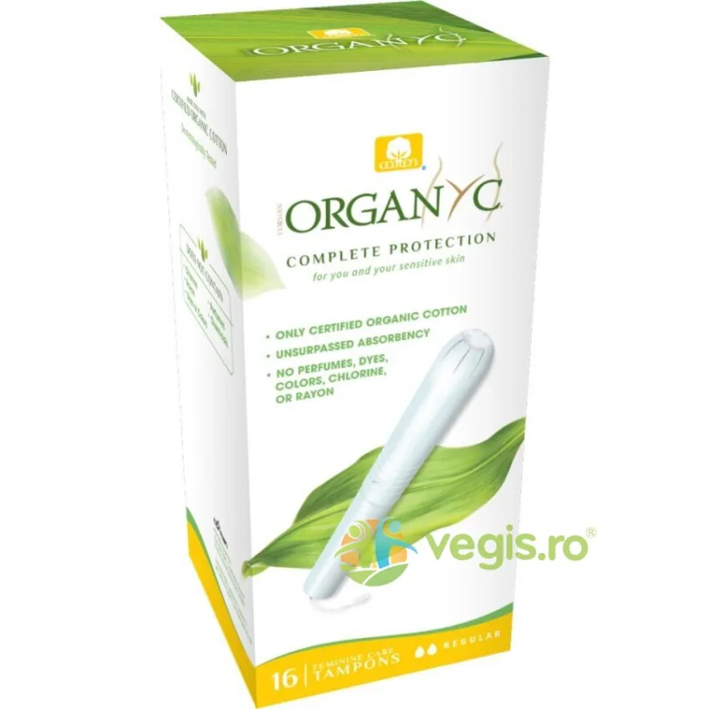 Tampoane Regular din Bumbac Organic cu Aplicator 16 buc ORGANYC — preț și oferte