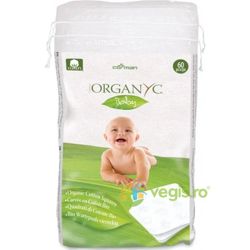 Dischete Patrate din Bumbac Organic Baby 60buc ORGANYC — preț și oferte