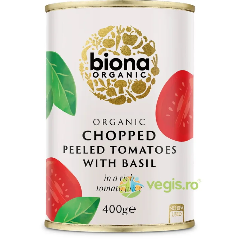 Rosii Decojite si Maruntite cu Busuioc Ecologic/Bio 400g BIONA — preț și oferte