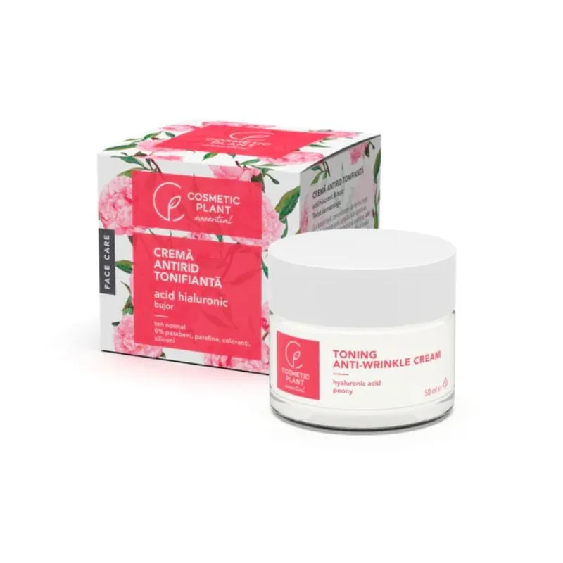Cosmetic Plant Crema antirid tonifianta cu acid hialuronic si bujor, 50ml — preț și oferte