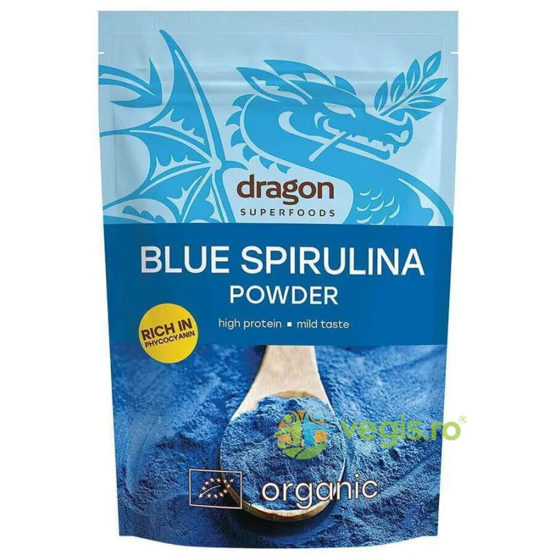 Spirulina Albastra Pudra Ecologica/Bio 75g Dragon Superfoods — preț și oferte