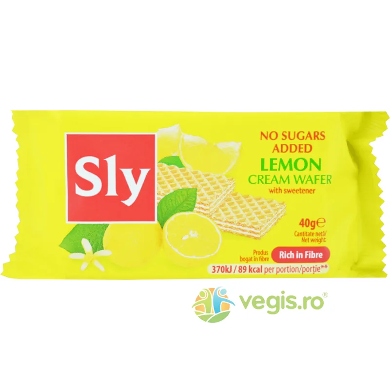 Napolitane cu Lamaie fara Zahar 40g SLY&nbsp;NUTRITIA — preț și oferte