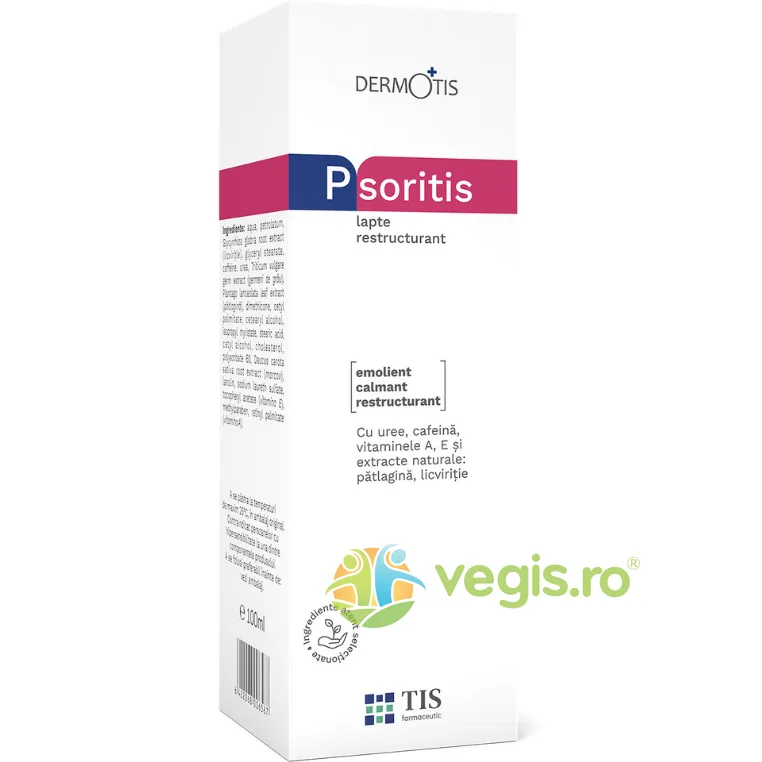 Lapte Restructurant cu Uree si Cafeina Psoritis 100ml TIS FARMACEUTIC — preț și oferte