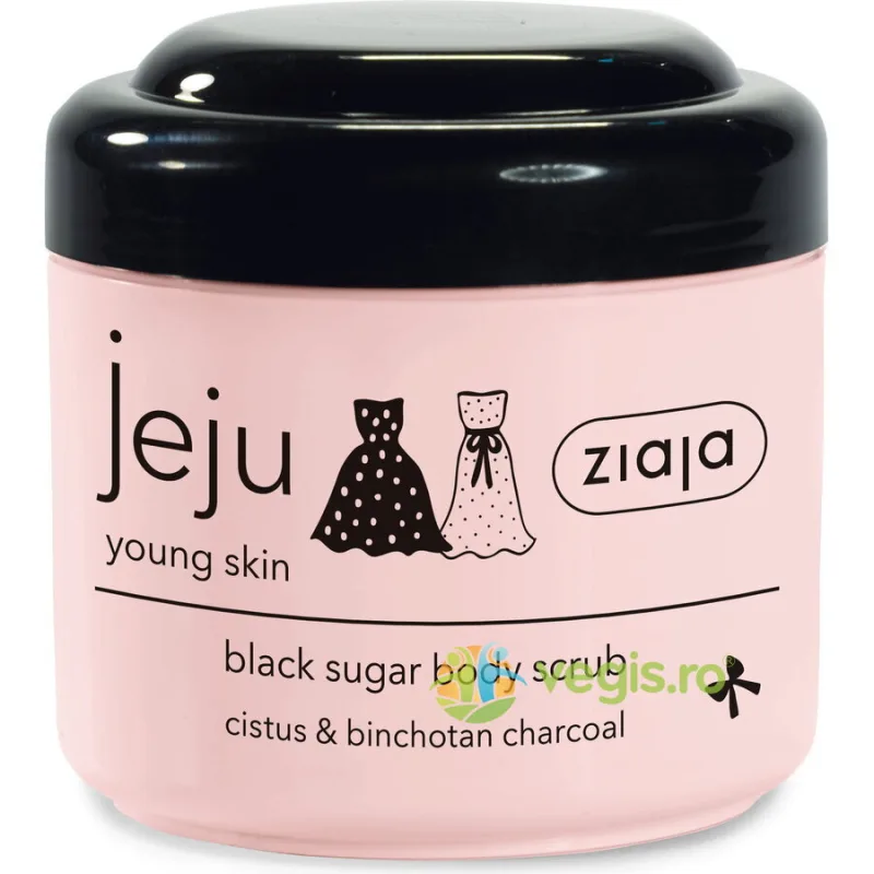 Scrub pentru Corp cu Zahar si Carbune Jeju Pink 200ml ZIAJA — preț și oferte