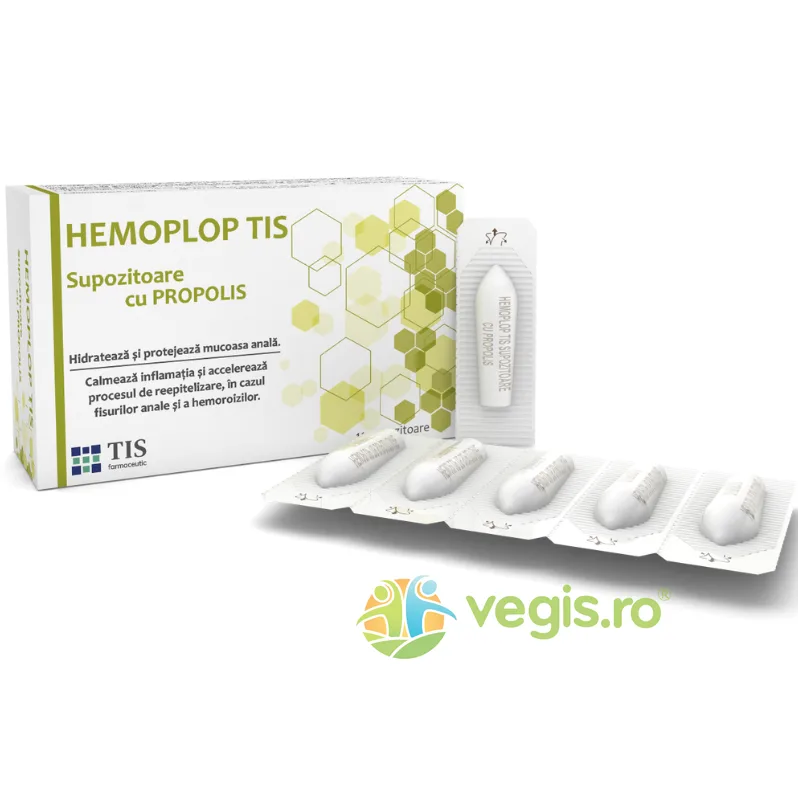 Supozitoare cu Propolis Hemoploptis 10buc TIS FARMACEUTIC — preț și oferte