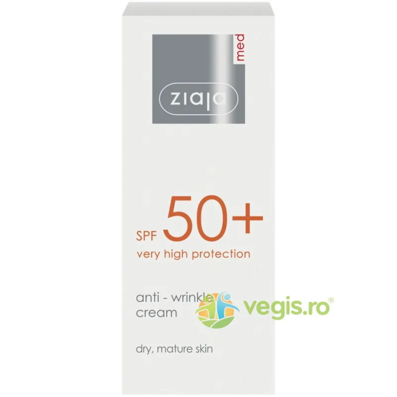 Crema Antirid Fotoprotectoare pentru Ten Uscat SPF50 Ziaja Med 50ml — preț și oferte