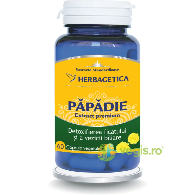 Papadie Extract 60cps HERBAGETICA — preț și oferte