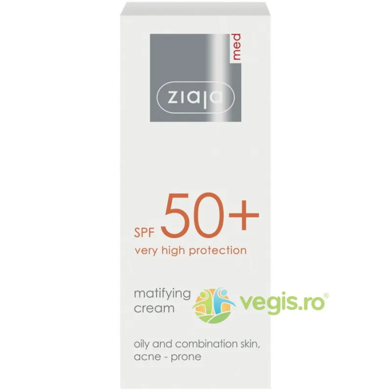 Crema Matifianta Fotoprotectoare pentru Ten Mixt SPF50 Ziaja Med 50ml — preț și oferte