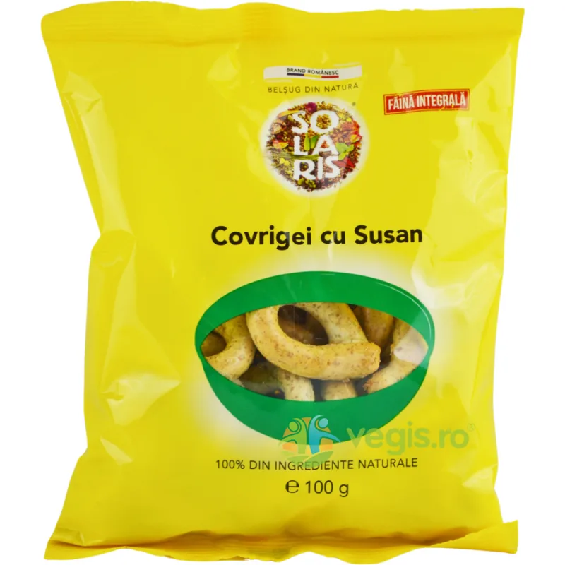 Covrigei din Faina Integrala cu Seminte de Susan 100g SOLARIS — preț și oferte