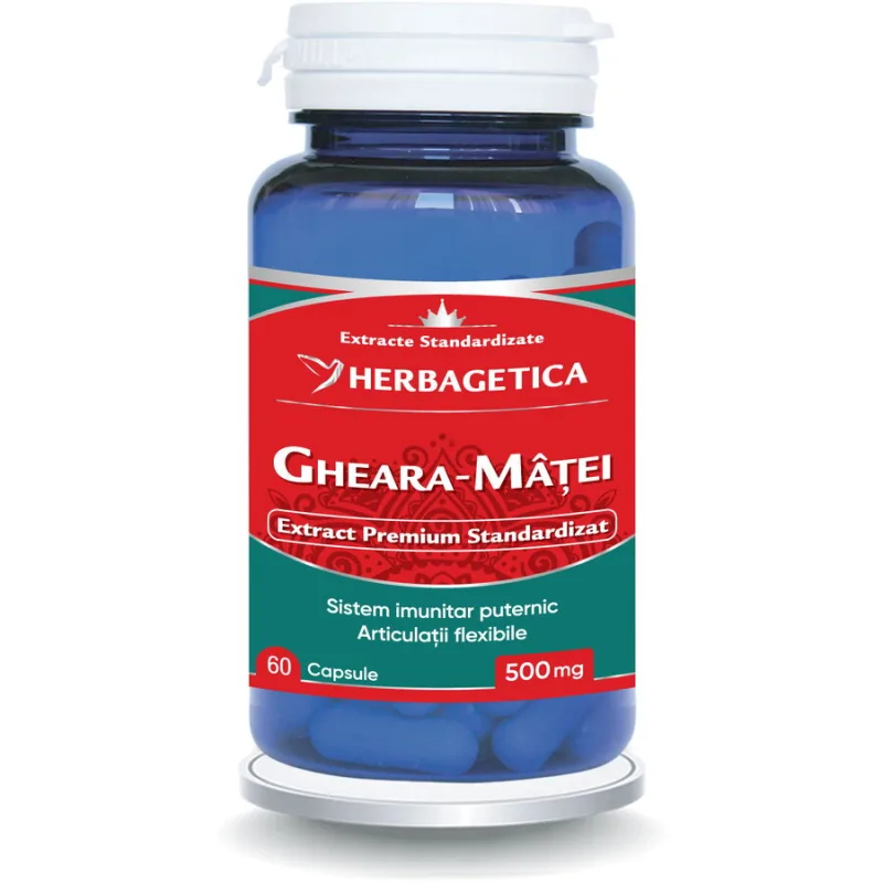 Gheara Matei Extract Standardizat 60cps HERBAGETICA — preț și oferte
