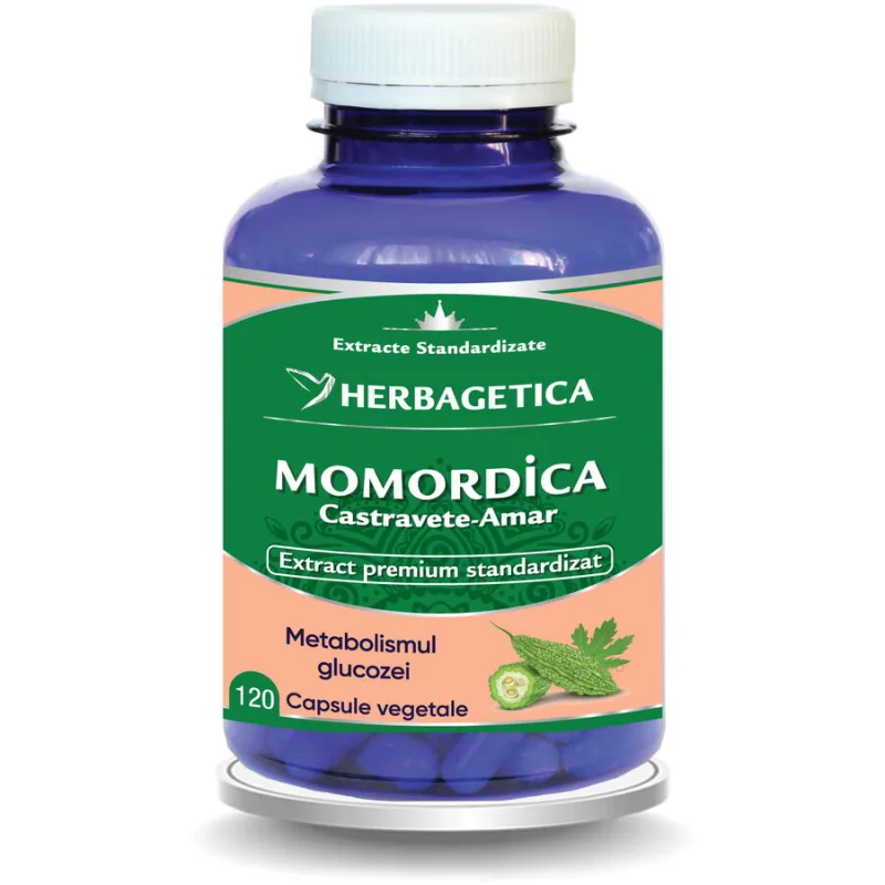 Momordica Extract de Castravete Amar 120cps HERBAGETICA — preț și oferte