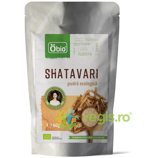 Shatavari Pulbere Raw Ecologica/Bio 60g OBio — preț și oferte