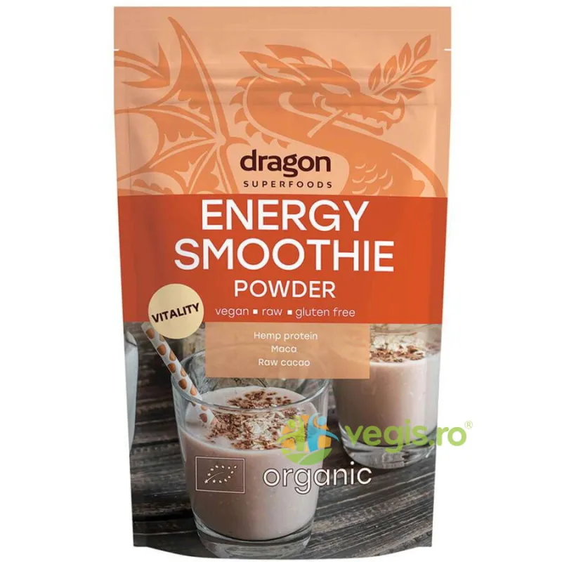 Pulbere Energy Smoothie fara Gluten Ecologica/Bio 200g Dragon Superfoods — preț și oferte