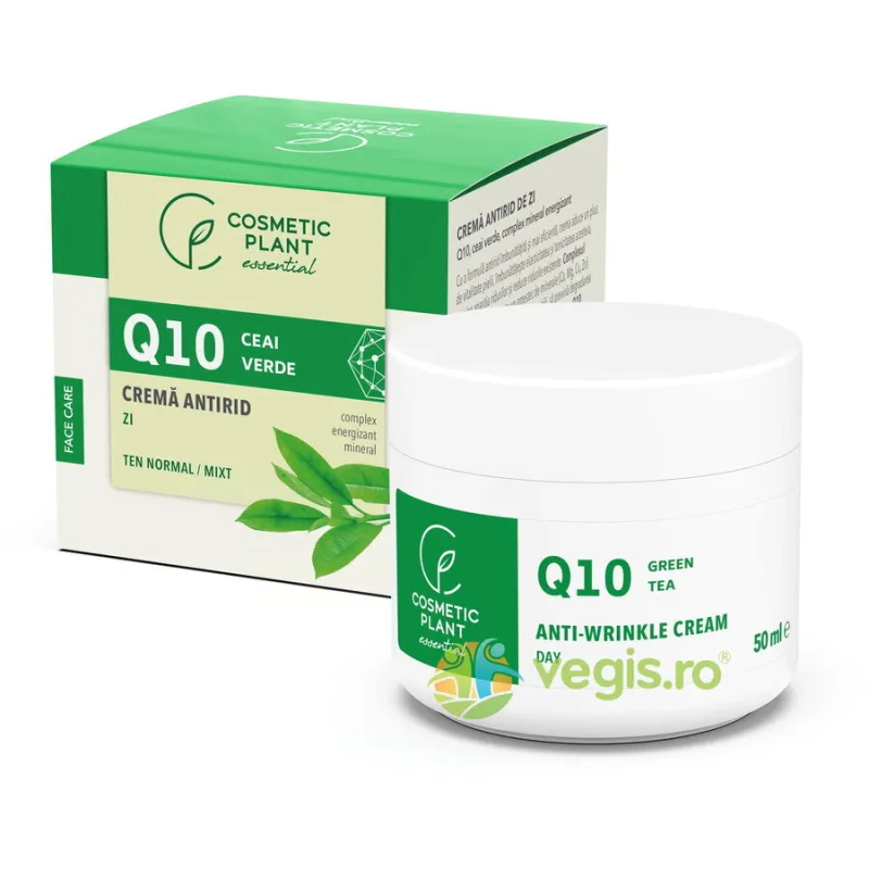 Crema Antirid de Zi cu Coenzima Q10 si Ceai Verde 50ml — preț și oferte