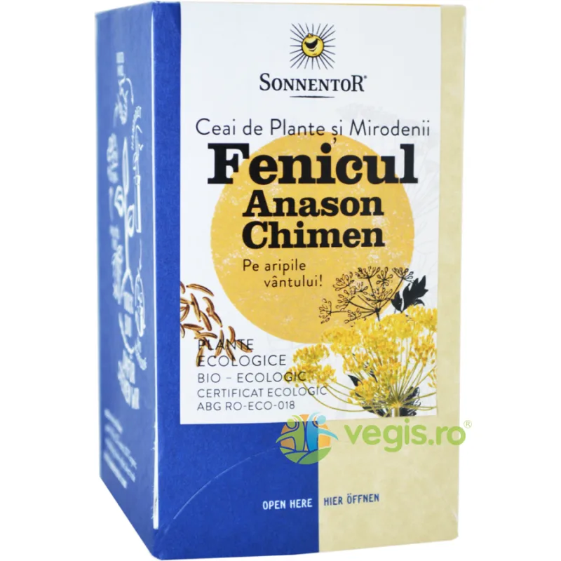 Ceai Fenicul, Anason, Chimen Ecologic/Bio 18dz SONNENTOR — preț și oferte