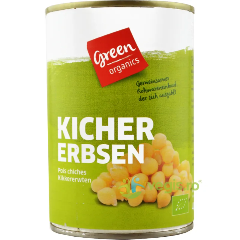 Naut Boabe in Doza Ecologic/Bio 400g Green Organics — preț și oferte