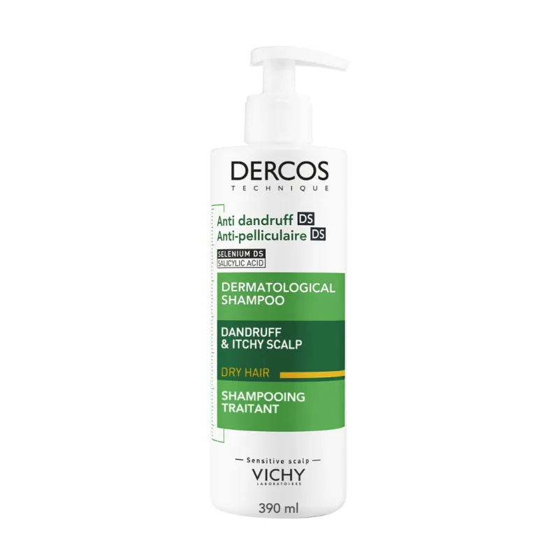 Sampon anti-matreata pentru par normal-uscat Dercos, 390 ml, Vichy — preț și oferte