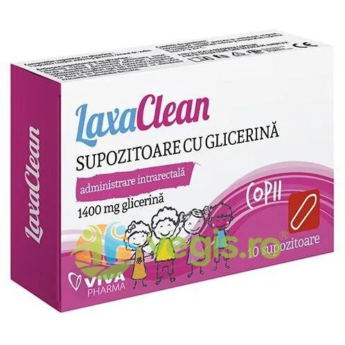 Laxaclean Supozitoare cu Glicerina Pentru Copii 1400mg 10 buc VIVA PHARMA — preț și oferte