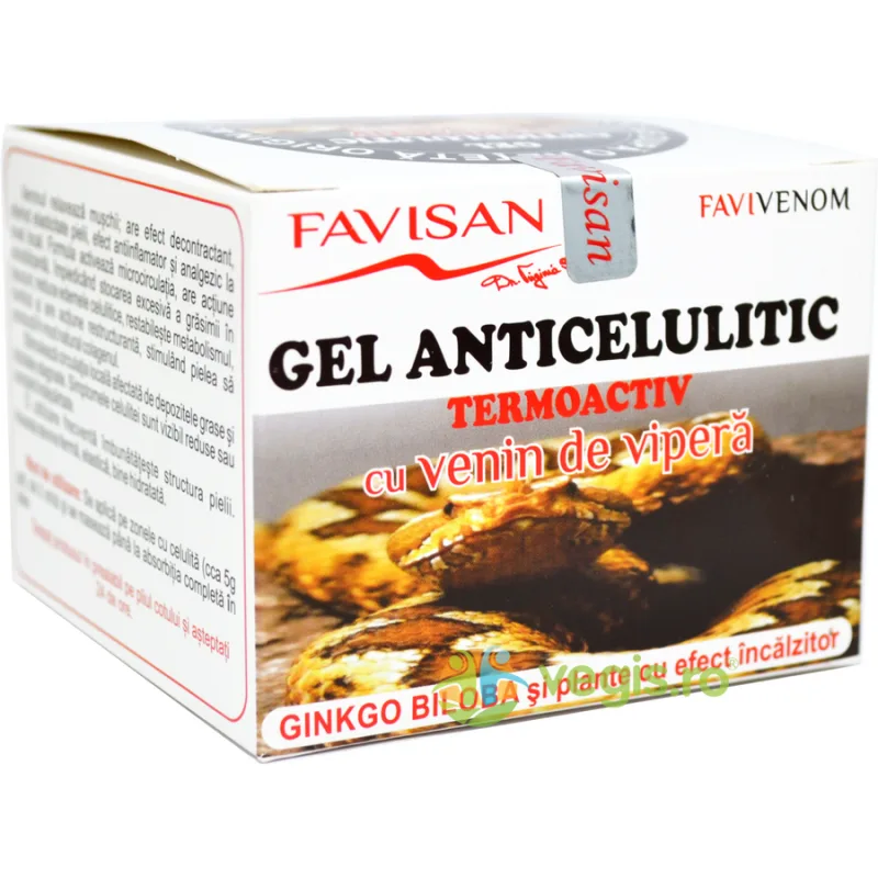 FaviVenom Gel Anticelulitic Termoactiv 200ml Favisan — preț și oferte