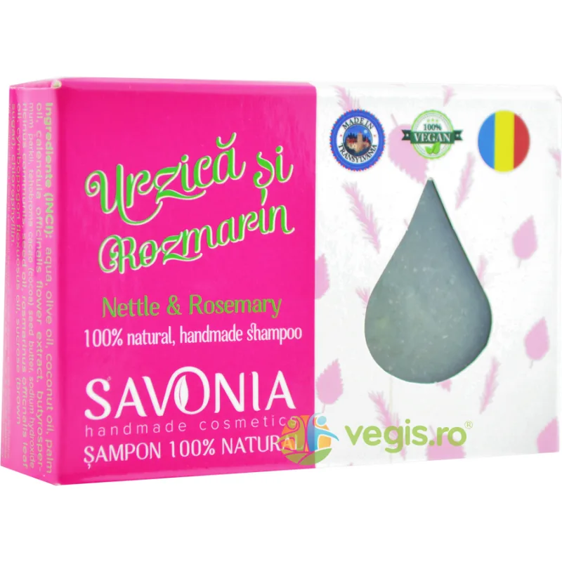 Sampon Solid cu Urzica si Rozmarin 90g SAVONIA — preț și oferte