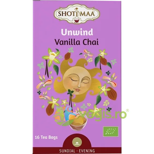 Ceai Vanilla Chai Sundial Unwind Ecologic/Bio 16dz Shotimaa — preț și oferte