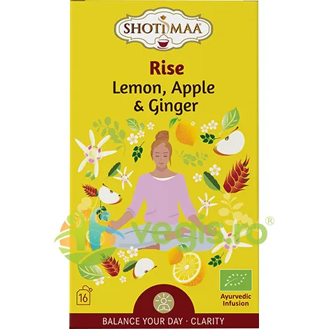 Ceai cu Lamaie, Mere si Ghimbir Sundial Rise Ecologic/Bio 16dz Shotimaa — preț și oferte