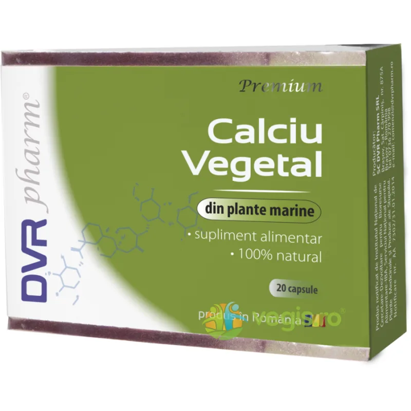 Calciu Vegetal 20cps DVR&nbsp;PHARM — preț și oferte