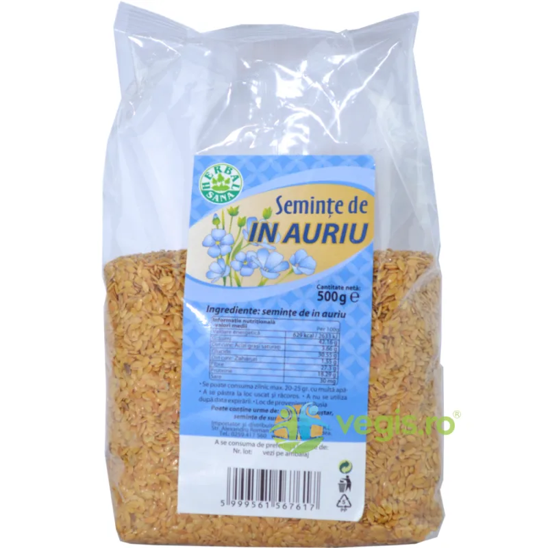 Seminte de In Auriu 500g Herbavit — preț și oferte