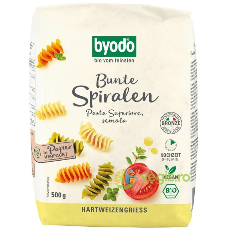 Paste Spirale Colorate Ecologice/Bio 500g BYODO — preț și oferte