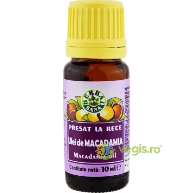 Ulei de Macadamia Presat la Rece 10ml Herbavit — preț și oferte