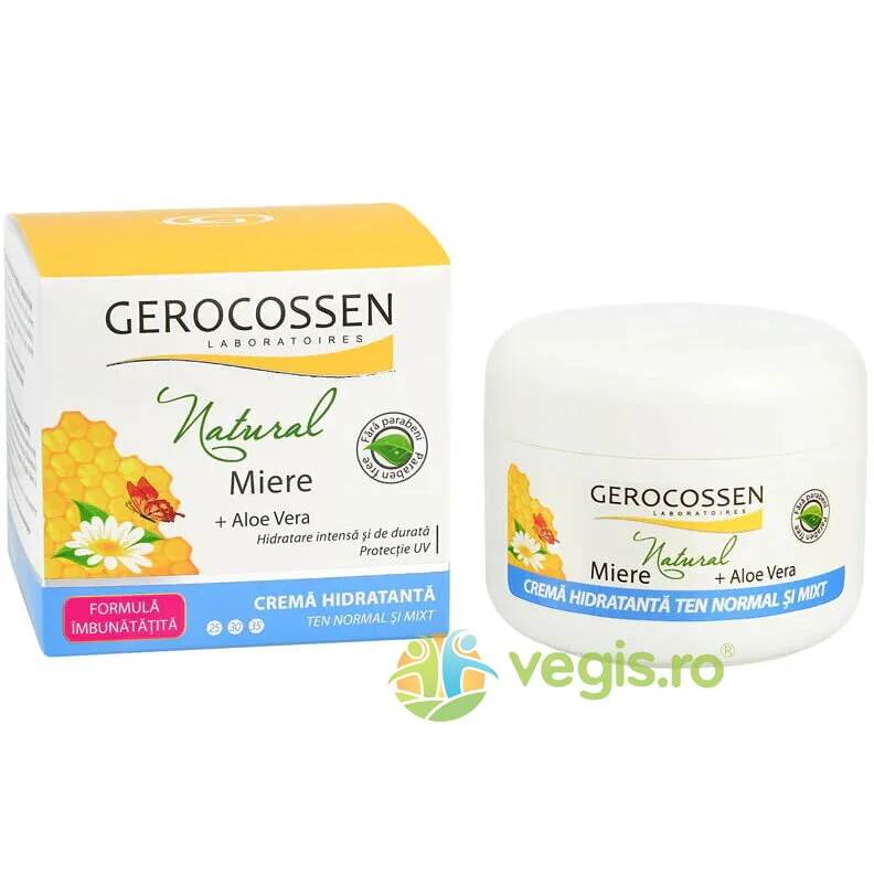 Crema Hidratanta cu Miere + Aloe pentru Ten Uscat Natural 100ml — preț și oferte