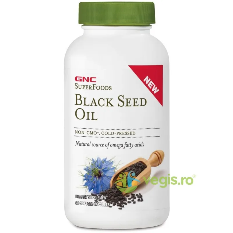 Ulei din Seminte de Chimen Negru  SuperFoods 90cps moi GNC — preț și oferte