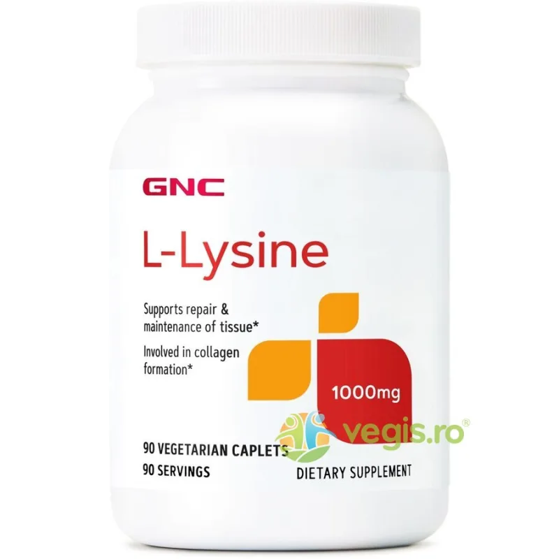 L-Lysine 1000mg 90tb vegetale GNC — preț și oferte