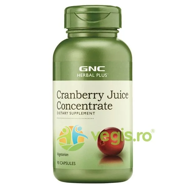 Concentrat din Suc de Merisor (Cranberry Juice Concentrate) Herbal Plus 90cps GNC — preț și oferte
