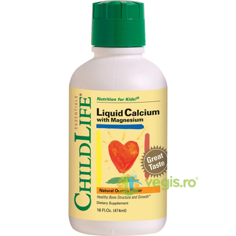 Calcium With Magnesium 474ml Secom, CHILDLIFE ESSENTIALS — preț și oferte