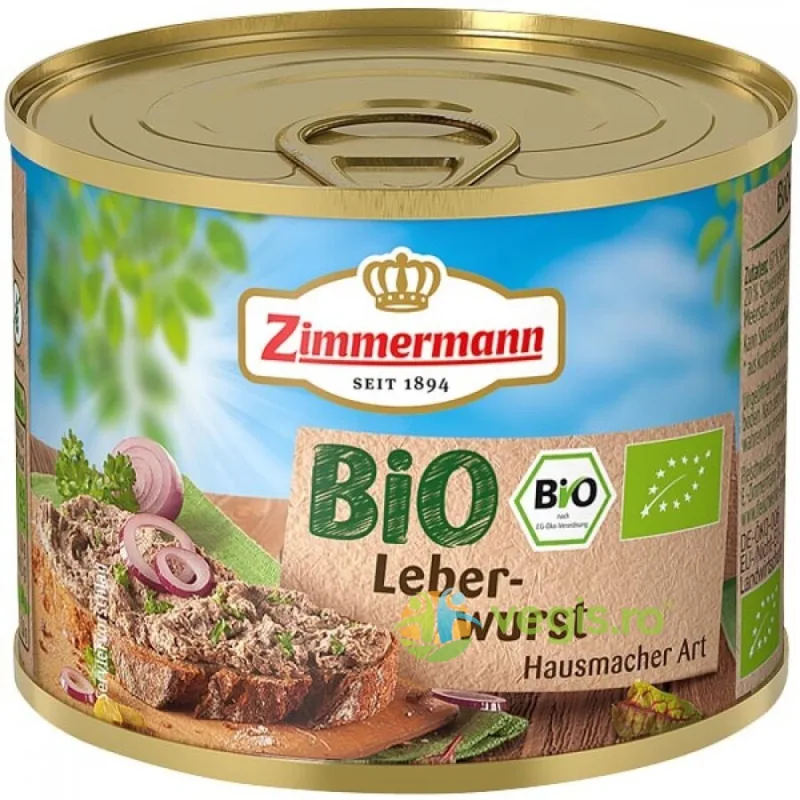 Pate de Ficat fara Gluten Ecologic/Bio 200g ZIMMERMANN — preț și oferte