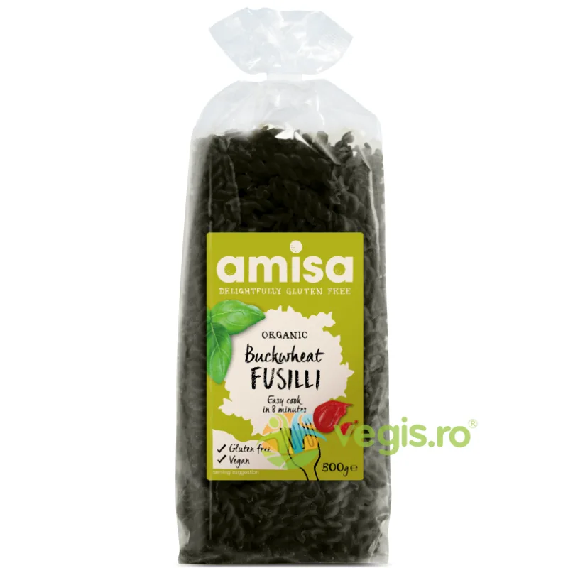 Fusilli din Hrisca fara Gluten Ecologice/Bio 500g AMISA — preț și oferte