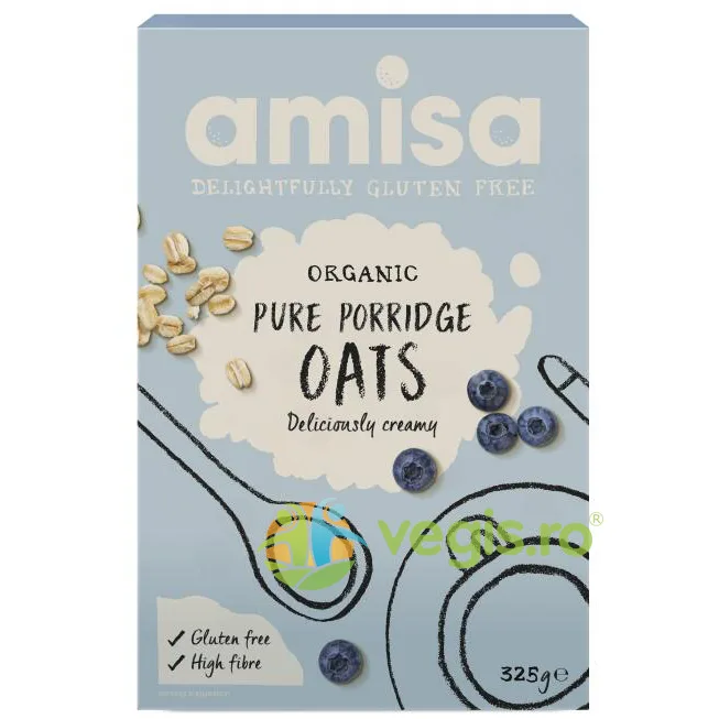 Porridge din Ovaz fara Gluten Ecologic/Bio 325g AMISA — preț și oferte